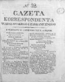 Gazeta Korrespondenta Warszawskiego i Zagranicznego 1825, Nr 52