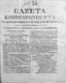 Gazeta Korrespondenta Warszawskiego i Zagranicznego 1825, Nr 54