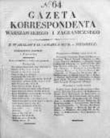 Gazeta Korrespondenta Warszawskiego i Zagranicznego 1827, Nr 64