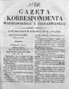 Gazeta Korrespondenta Warszawskiego i Zagranicznego 1827, Nr 68