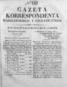 Gazeta Korrespondenta Warszawskiego i Zagranicznego 1827, Nr 69