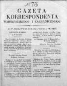 Gazeta Korrespondenta Warszawskiego i Zagranicznego 1827, Nr 73