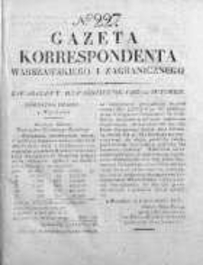 Gazeta Korrespondenta Warszawskiego i Zagranicznego 1827, Nr 227