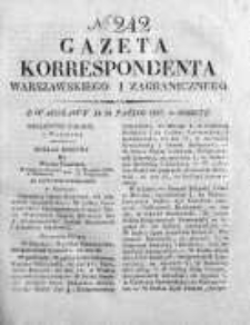 Gazeta Korrespondenta Warszawskiego i Zagranicznego 1827, Nr 242
