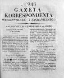 Gazeta Korrespondenta Warszawskiego i Zagranicznego 1827, Nr 246