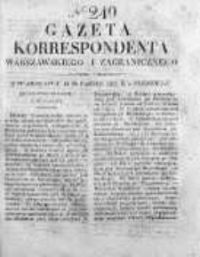 Gazeta Korrespondenta Warszawskiego i Zagranicznego 1827, Nr 249
