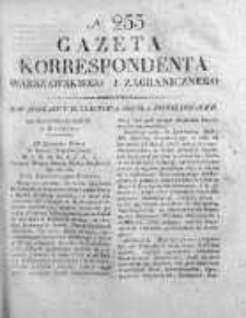 Gazeta Korrespondenta Warszawskiego i Zagranicznego 1827, Nr 255