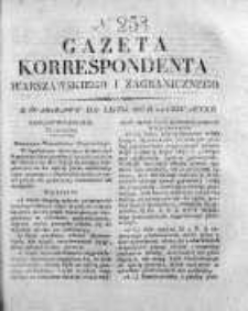 Gazeta Korrespondenta Warszawskiego i Zagranicznego 1827, Nr 258
