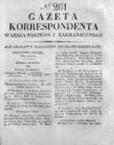 Gazeta Korrespondenta Warszawskiego i Zagranicznego 1827, Nr 261