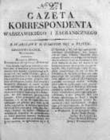 Gazeta Korrespondenta Warszawskiego i Zagranicznego 1827, Nr 271