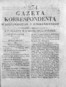 Gazeta Korrespondenta Warszawskiego i Zagranicznego 1827, Nr 274