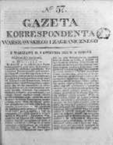 Gazeta Korrespondenta Warszawskiego i Zagranicznego 1825, Nr 57
