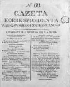 Gazeta Korrespondenta Warszawskiego i Zagranicznego 1825, Nr 60