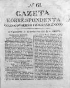 Gazeta Korrespondenta Warszawskiego i Zagranicznego 1825, Nr 61