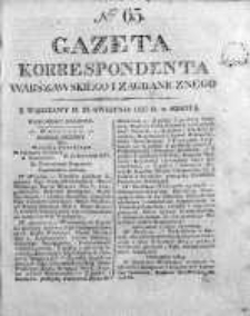 Gazeta Korrespondenta Warszawskiego i Zagranicznego 1825, Nr 65