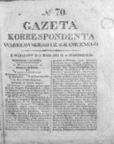 Gazeta Korrespondenta Warszawskiego i Zagranicznego 1825, Nr 70