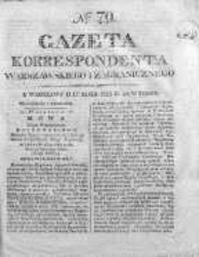 Gazeta Korrespondenta Warszawskiego i Zagranicznego 1825, Nr 79