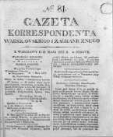 Gazeta Korrespondenta Warszawskiego i Zagranicznego 1825, Nr 81