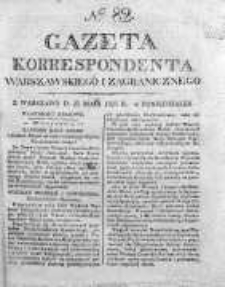 Gazeta Korrespondenta Warszawskiego i Zagranicznego 1825, Nr 82