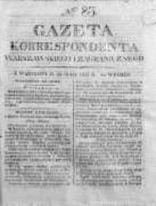 Gazeta Korrespondenta Warszawskiego i Zagranicznego 1825, Nr 83