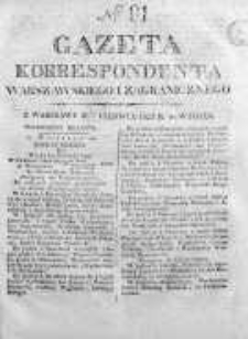 Gazeta Korrespondenta Warszawskiego i Zagranicznego 1825, Nr 91