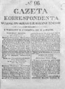 Gazeta Korrespondenta Warszawskiego i Zagranicznego 1825, Nr 96