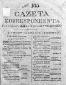 Gazeta Korrespondenta Warszawskiego i Zagranicznego 1825, Nr 106