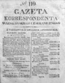 Gazeta Korrespondenta Warszawskiego i Zagranicznego 1825, Nr 110