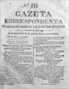 Gazeta Korrespondenta Warszawskiego i Zagranicznego 1825, Nr 111