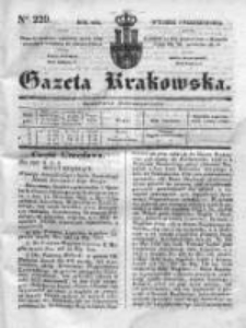 Gazeta Krakowska 1834, IV, Nr 229
