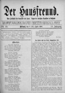 Der Hausfreund 9 kwiecień 1908 nr 15