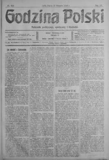 Godzina Polski : dziennik polityczny, społeczny i literacki 16 sierpień 1918 nr 223