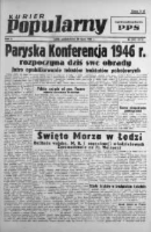 Kurier Popularny. Organ Polskiej Partii Socjalistycznej 1946, III, Nr 206