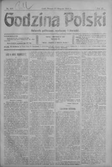 Godzina Polski : dziennik polityczny, społeczny i literacki 20 sierpień 1918 nr 227