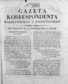 Gazeta Korrespondenta Warszawskiego i Zagranicznego 1827, Nr 286