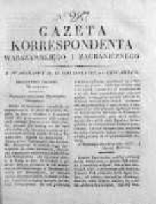 Gazeta Korrespondenta Warszawskiego i Zagranicznego 1827, Nr 287
