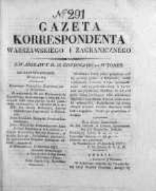 Gazeta Korrespondenta Warszawskiego i Zagranicznego 1827, Nr 291