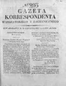Gazeta Korrespondenta Warszawskiego i Zagranicznego 1827, Nr 293