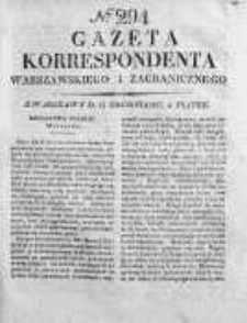 Gazeta Korrespondenta Warszawskiego i Zagranicznego 1827, Nr 294