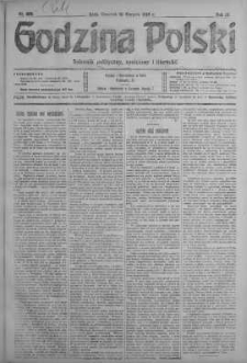 Godzina Polski : dziennik polityczny, społeczny i literacki 22 sierpień 1918 nr 229