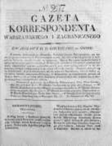 Gazeta Korrespondenta Warszawskiego i Zagranicznego 1827, Nr 297
