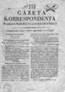 Gazeta Korrespondenta Warszawskiego i Zagranicznego 1828, Nr 151
