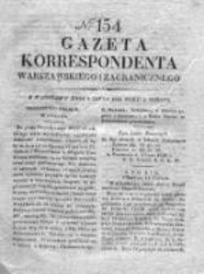 Gazeta Korrespondenta Warszawskiego i Zagranicznego 1828, Nr 154
