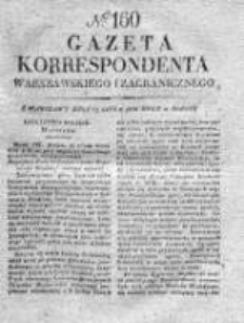 Gazeta Korrespondenta Warszawskiego i Zagranicznego 1828, Nr 160