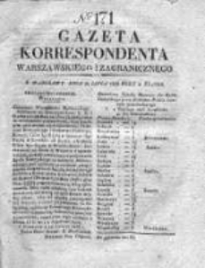 Gazeta Korrespondenta Warszawskiego i Zagranicznego 1828, Nr 171