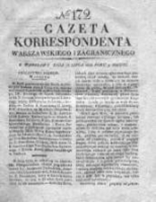 Gazeta Korrespondenta Warszawskiego i Zagranicznego 1828, Nr 172