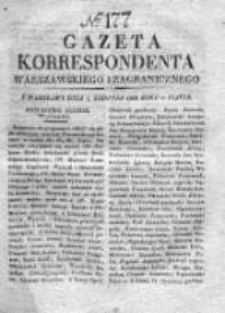 Gazeta Korrespondenta Warszawskiego i Zagranicznego 1828, Nr 177