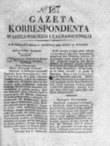 Gazeta Korrespondenta Warszawskiego i Zagranicznego 1828, Nr 187