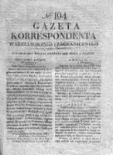 Gazeta Korrespondenta Warszawskiego i Zagranicznego 1828, Nr 194