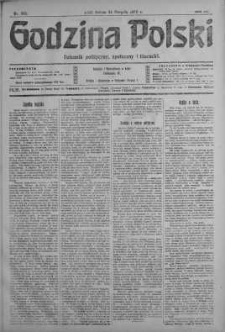 Godzina Polski : dziennik polityczny, społeczny i literacki 24 sierpień 1918 nr 231